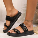 Mira Metal Buckle Flat Sandals for Women Summer 4