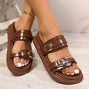 Mira Metal Buckle Flat Sandals for Women Summer 5