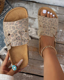 Mira PU Snake Print Slippers Women’s Casual 2