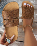 Mira PU Snake Print Slippers Women’s Casual 5