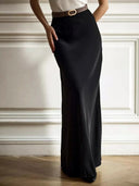 Mira Satin Fishtail Maxi Skirt Evening 5