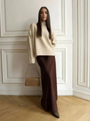 Mira Satin Fishtail Maxi Skirt Evening 9