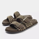 Mira Suede Flat Sandals Women’s Comfort 6