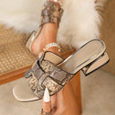 Mira Synthetic Leather Open-Toe Sandals for Women Low Heel 1