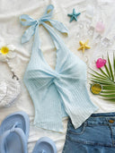 Mira Twist-Front Lightweight Crop Top 4