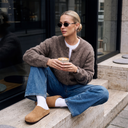 Aline | Suede Leather Mules, Slip-On Clogs with Cork Footbed