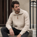 Renwick Knit Jacket | Textured Cable Zip Cardigan