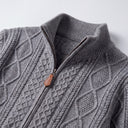 Renwick Knit Jacket | Textured Cable Zip Cardigan
