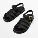 Riven Handwoven Leather Sandals for Women Summer 3