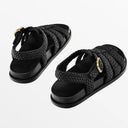Riven Handwoven Leather Sandals for Women Summer 4