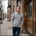 Rovel Knit Sweater | Vintage Cable-Knit Shawl-Collar Pullover
