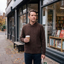 Rovel Knit Sweater | Vintage Cable-Knit Shawl-Collar Pullover