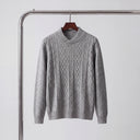 Rovel Knit Sweater | Vintage Cable-Knit Shawl-Collar Pullover