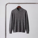 Rovel Knit Sweater | Vintage Cable-Knit Shawl-Collar Pullover