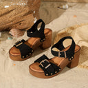Rovella Suede Platform Sandals for Women 0