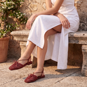 Rovia Flat Sandals | Woven Slingback Ballet Sandals with Bow Detail