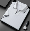 Montera Textured Knit Polo Shirt with Jacquard Weave and Contrast Collar Trim