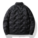 Lander Studio Quilted Puffer Jacket with Snap Button and Textured Knit Trim