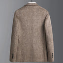 Calder Plaid Sports Coat in Glen Check with Notch Lapel and Flap Pockets