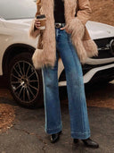 Tucker Front Seam Flare Jeans
