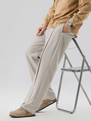 Straight Cut Pleated Pant