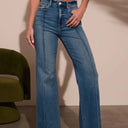 Tucker Front Seam Flare Jeans