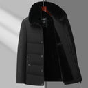 Sterling Fleece-Lined Coat featuring Removable Fur Collar and Quilted Panels