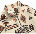 Durin Sherpa Pullover | Retro Geometric Half-Zip Fleece Jacket
