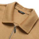 Premier Structured Wool Full Zip Jacket with Spread Collar and Flap Pockets