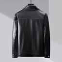 Rovigo Leather Jacket with Shirt Style Collar and Double Chest Flap Pockets