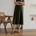 Selene Sculpted Block Heel Sandals with Slim Straps and Gold Ankle Buckle