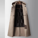 Essex Hooded Wool Overcoat with Single Breasted Front and Flap Patch Pocket