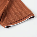 Montera Textured Knit Polo Shirt with Jacquard Weave and Contrast Collar Trim