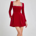 Sienna Jewel-Trim Slim Mini Dress 10