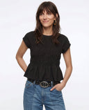 Sienna Ruffled Cap Sleeve Womens Top 1