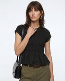 Sienna Ruffled Cap Sleeve Womens Top 2