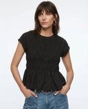 Sienna Ruffled Cap Sleeve Womens Top 3