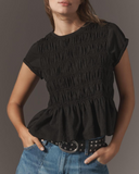 Sienna Ruffled Cap Sleeve Womens Top 4