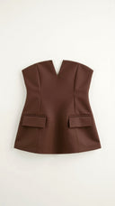 Sophie | Elegant Strapless Peplum Womens Top 2