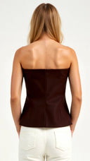 Sophie | Elegant Strapless Peplum Womens Top 5