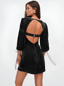 Sophie | Elegant Velvet Mini Dress With Blouson Sleeves 5