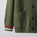 Tavik Cardigan | Relaxed V-Neck Knit with Ribbed Trim & Contrast Cuffs