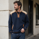 Turin Fleece Pullover | Contrast Sherpa Quarter-Zip Outdoor Sweatshirt
