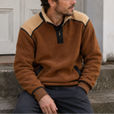 Turin Fleece Pullover | Contrast Sherpa Quarter-Zip Outdoor Sweatshirt