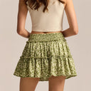 Vera Leopard Ruffle Skirt Lightweight 3