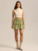 Vera Leopard Ruffle Skirt Lightweight 4