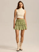 Vera Leopard Ruffle Skirt Lightweight 5
