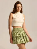 Vera Leopard Ruffle Skirt Lightweight 8
