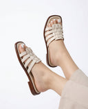 Vera Woven Vegan Leather Slides 5