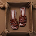 Vera Woven Vegan Leather Slides 6
